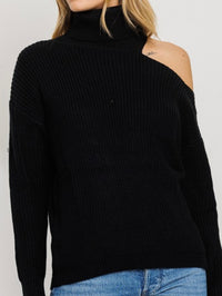 Shoulder Cutout Sweater
