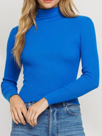 Turtle Neck Ribbed Sweater