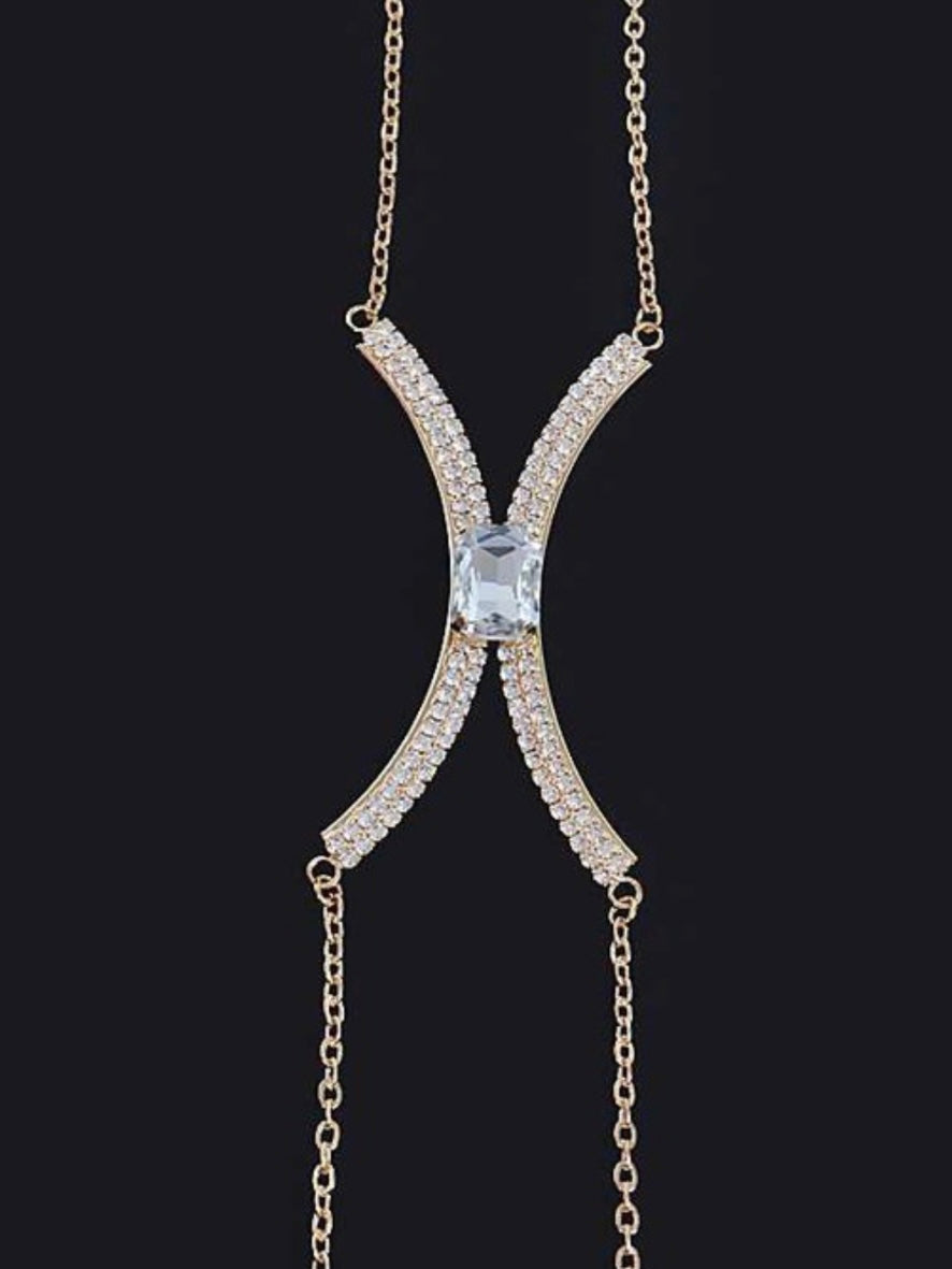 Large Stone Embellished Body Chain