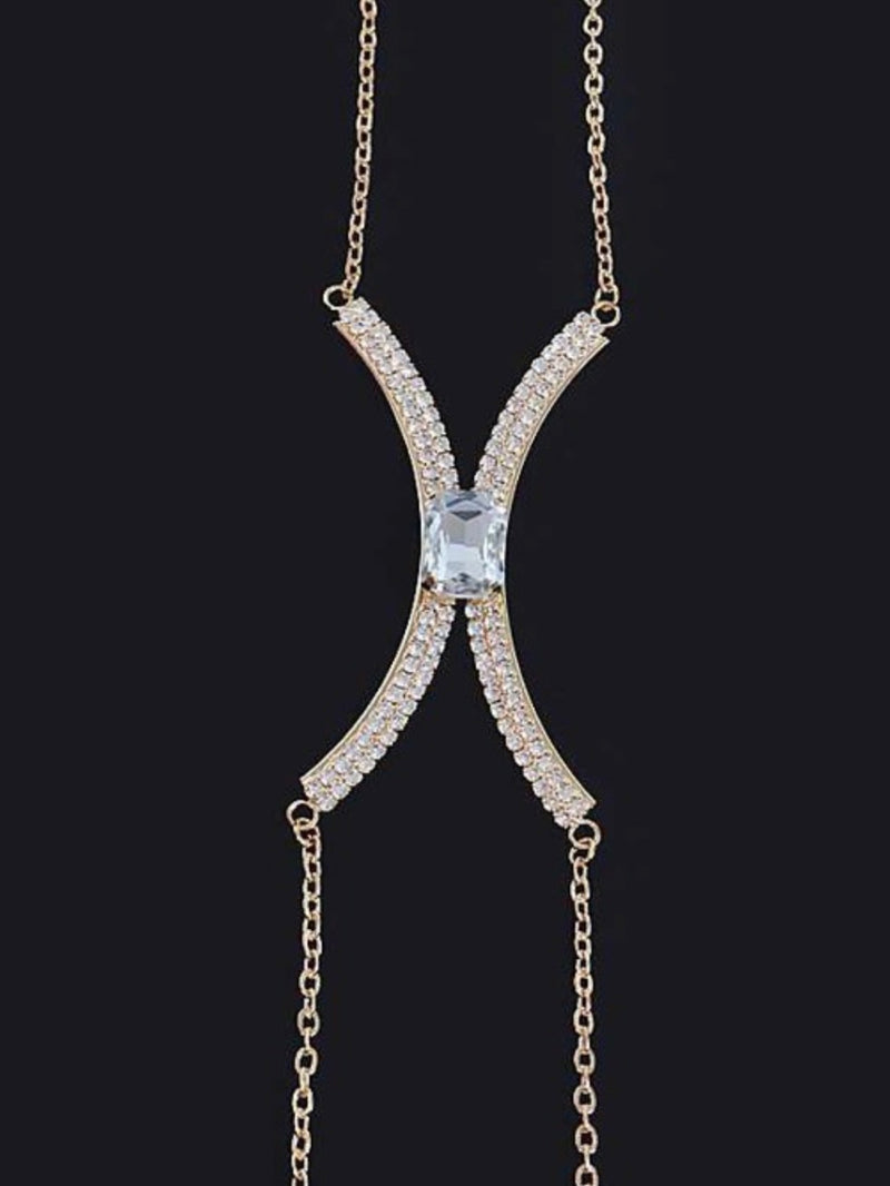 Large Stone Embellished Body Chain