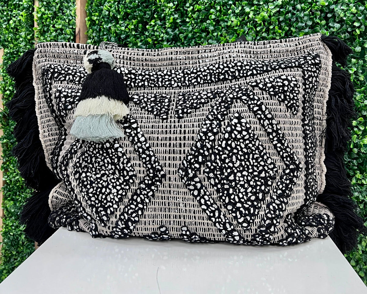 Delicate Embroidered Tufted Tote