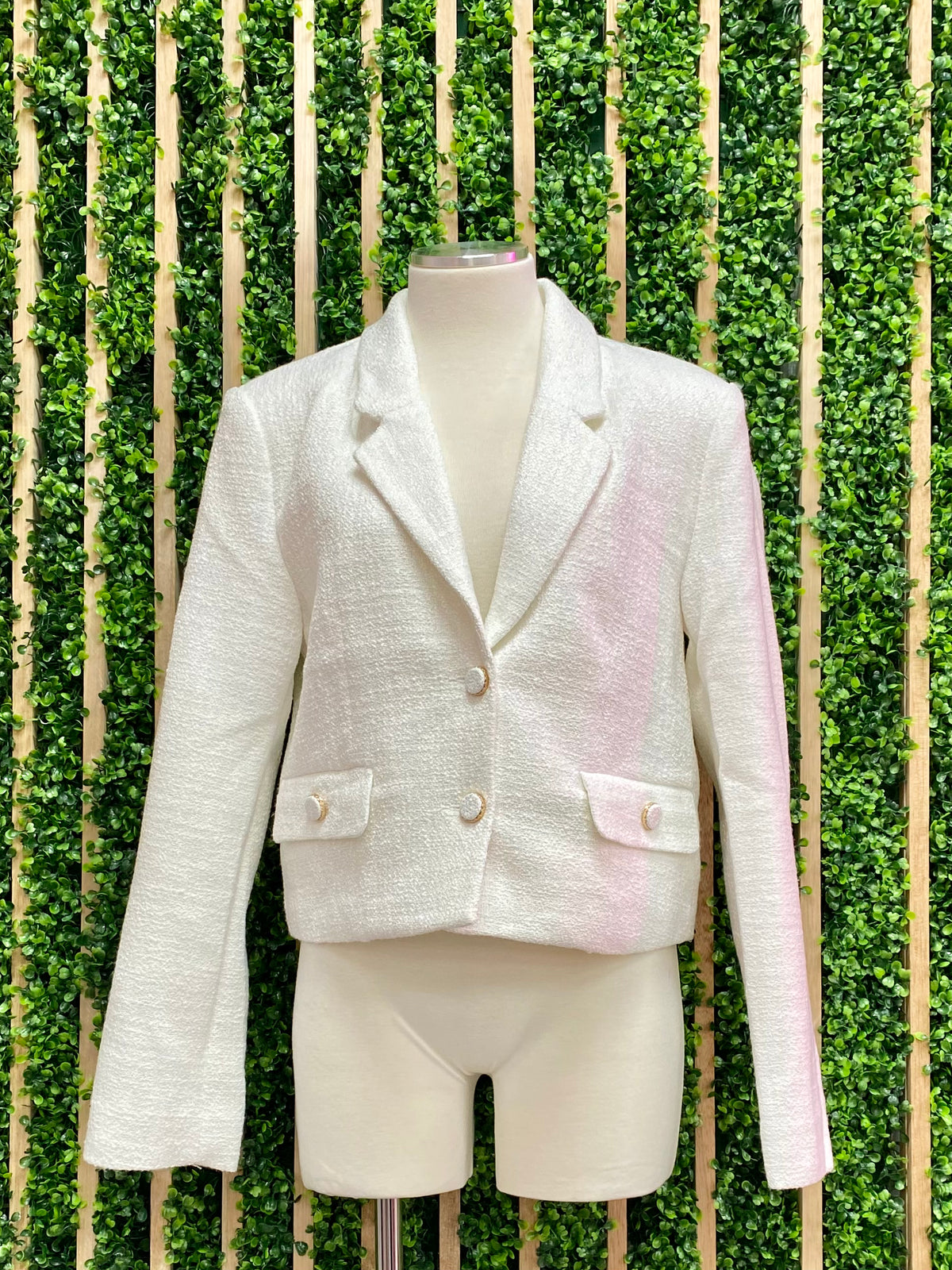 White Tweed Blazer