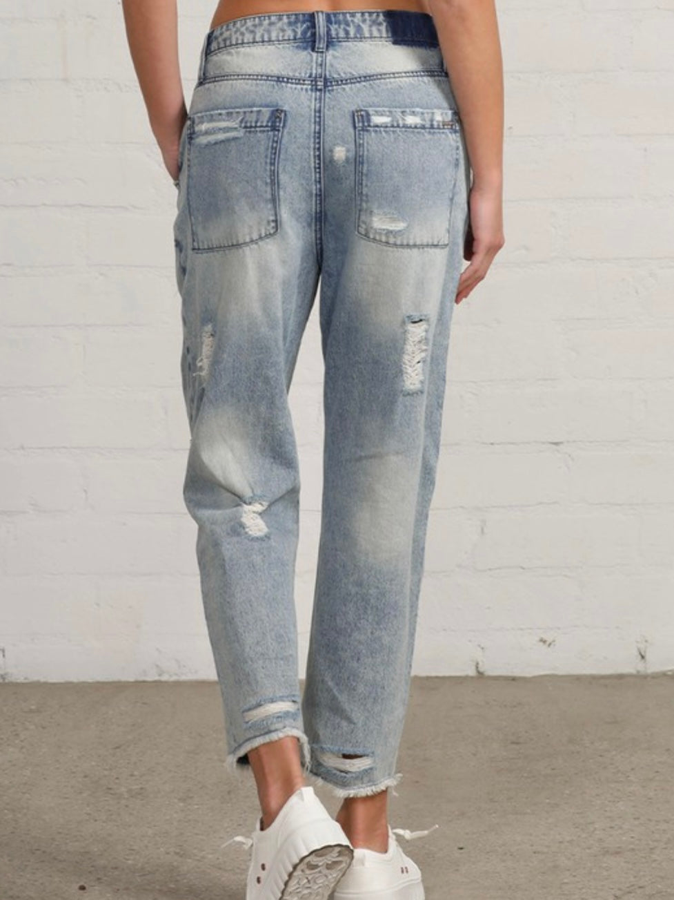 Slouch Patched Jeans