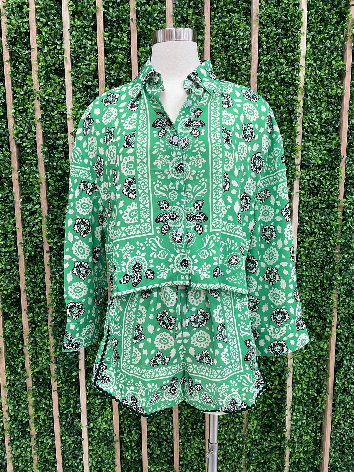 Green Bandana Blouse