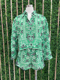 Green Bandana Blouse