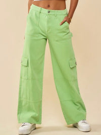 Mid Waist Cargo Pants