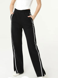 Black Trim Detail Wide Leg pant