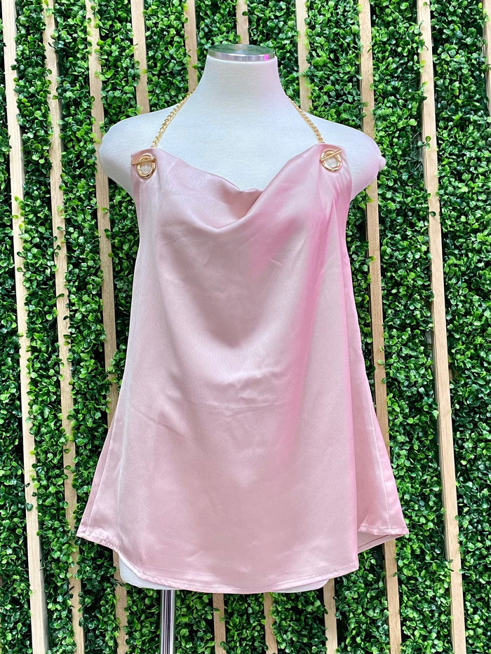 Chain Satin Dressy Top