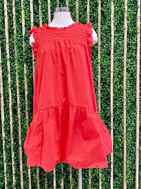 Angel Sleeves Smocked Short Dress