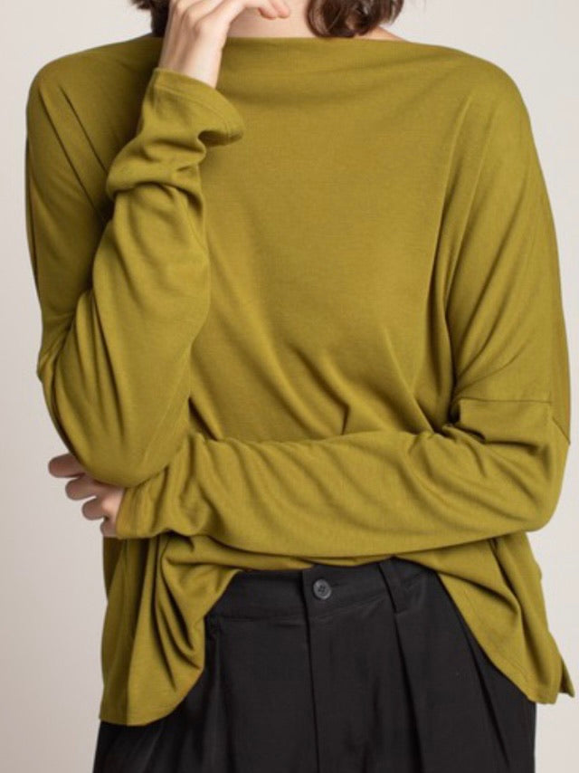 Moss Boat Neck Top