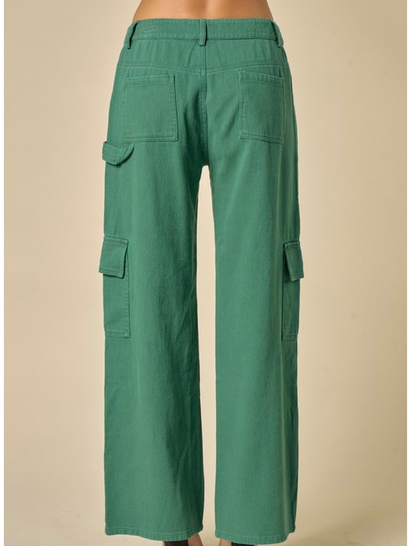 Mid Waist Cargo Pants
