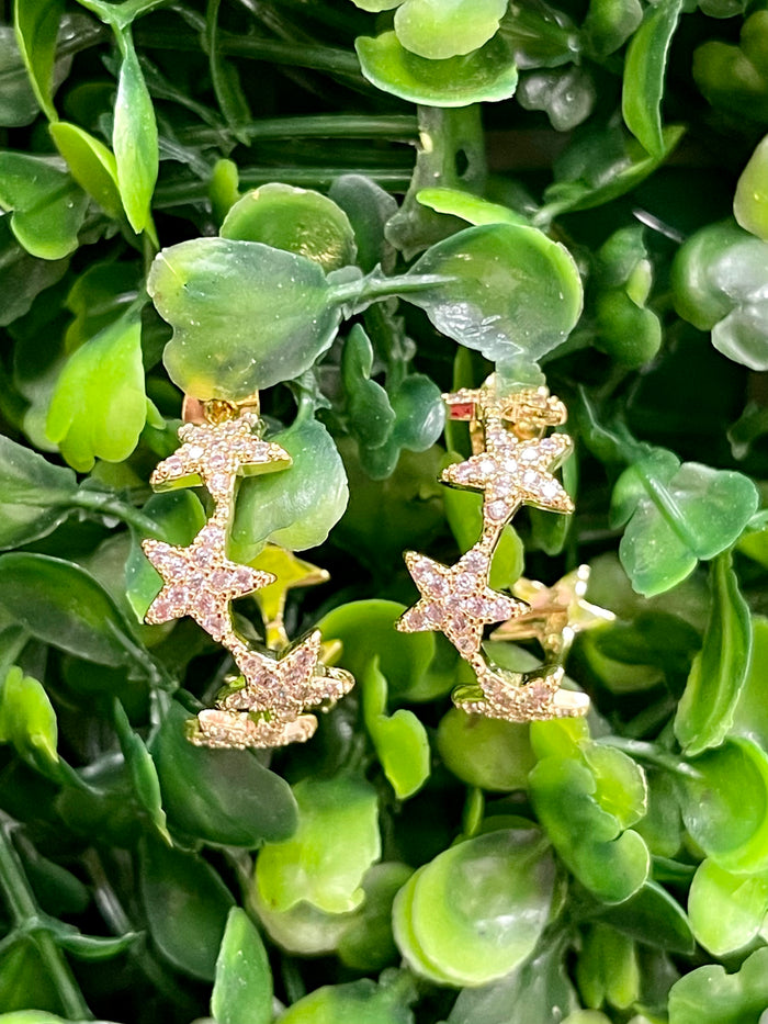 Crystal Multi Star Hoops