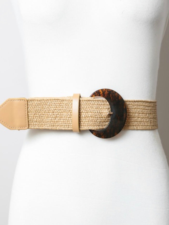 Basketweave Tortoise Buckle Belt