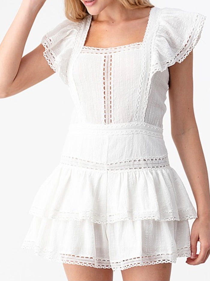 Ruffled Detailed Romper