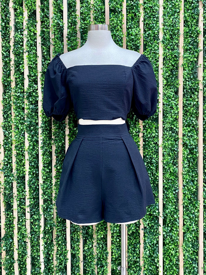 Puff Sleeve Short Pant Set