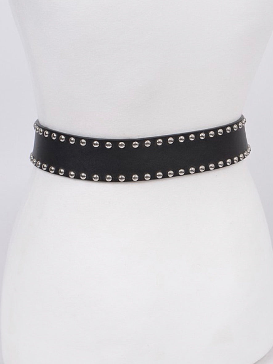 Studs Double Buckle Belt