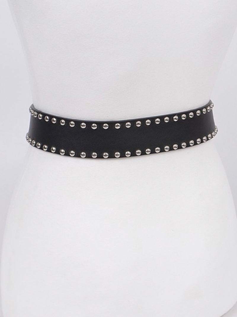 Studs Double Buckle Belt