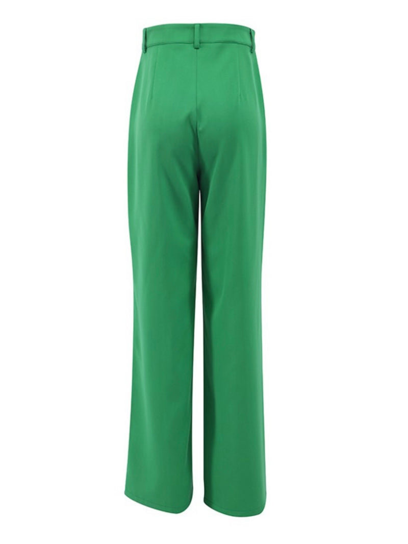 Green High Waisted Palazzo