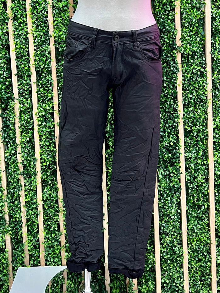 Pleather Matte Crinkle Jogger