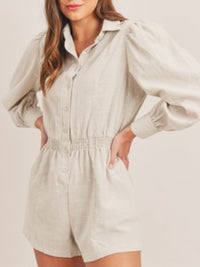 Linen Blouse Romper