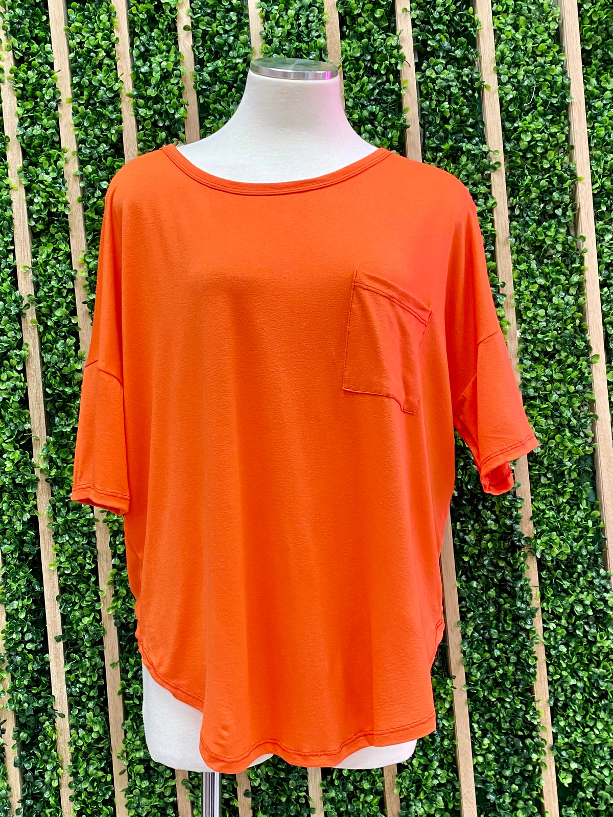 Orange Off Shoulder Knit Top