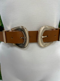 Camel Double Buckle Elastic Belt