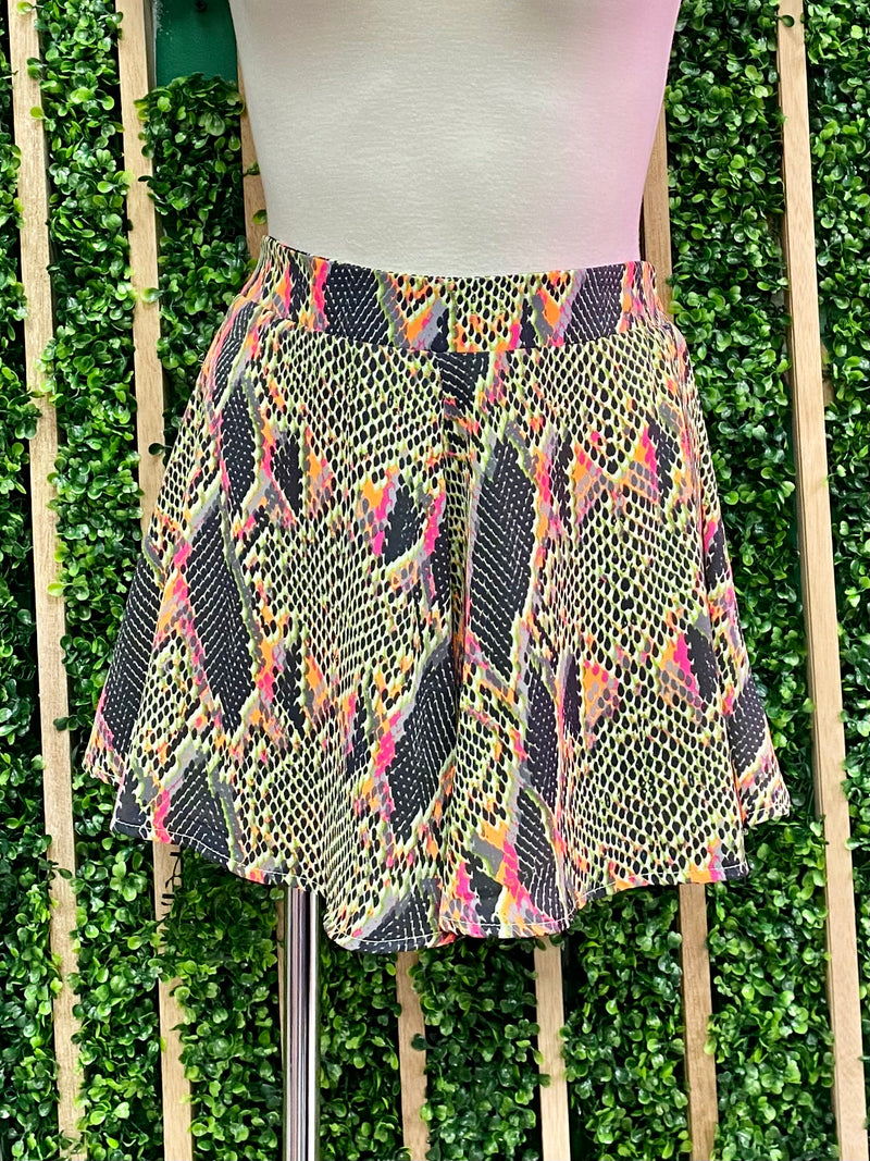 Neon Snake Shorts