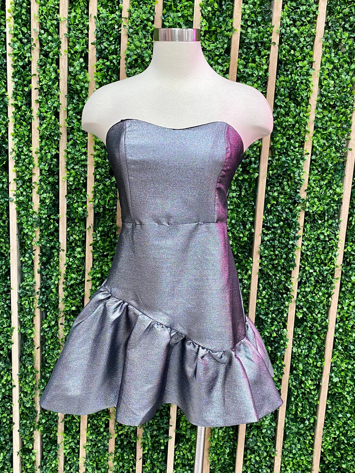 Strapless Tiered Mini Dress