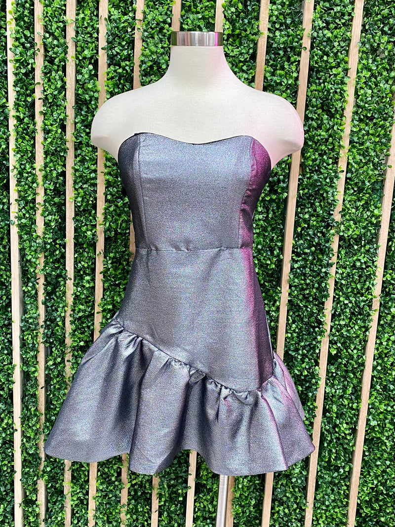Strapless Tiered Mini Dress
