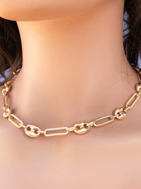 Puff Mariner Paperclip Chain Necklace