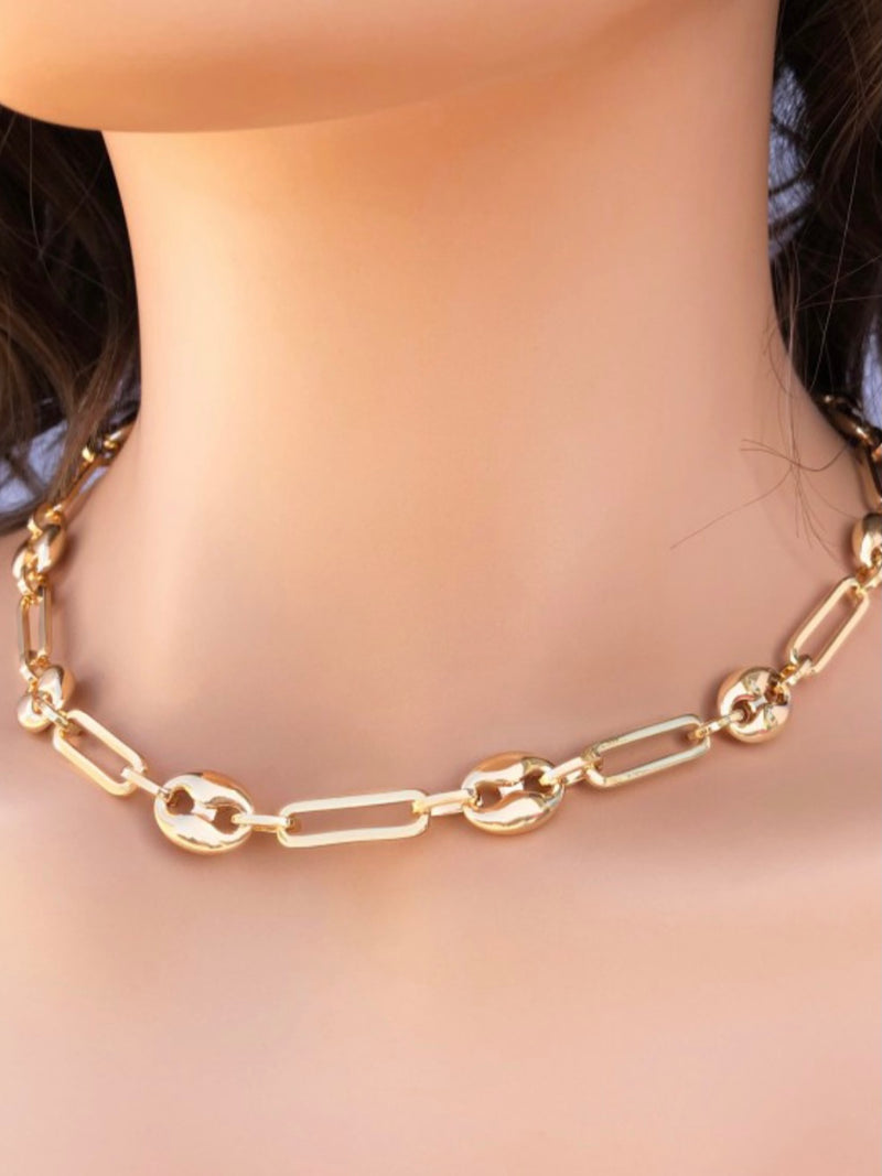 Puff Mariner Paperclip Chain Necklace