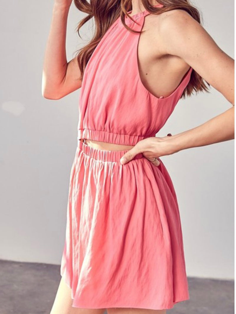 Ring Detail Cutout Romper