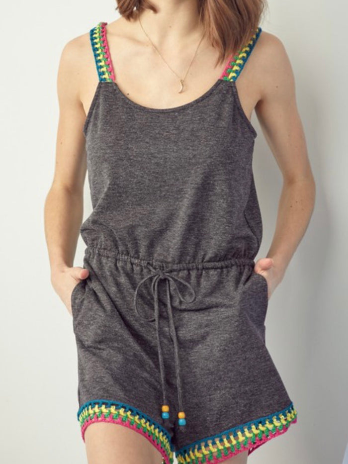 Crochet Trimmed Romper