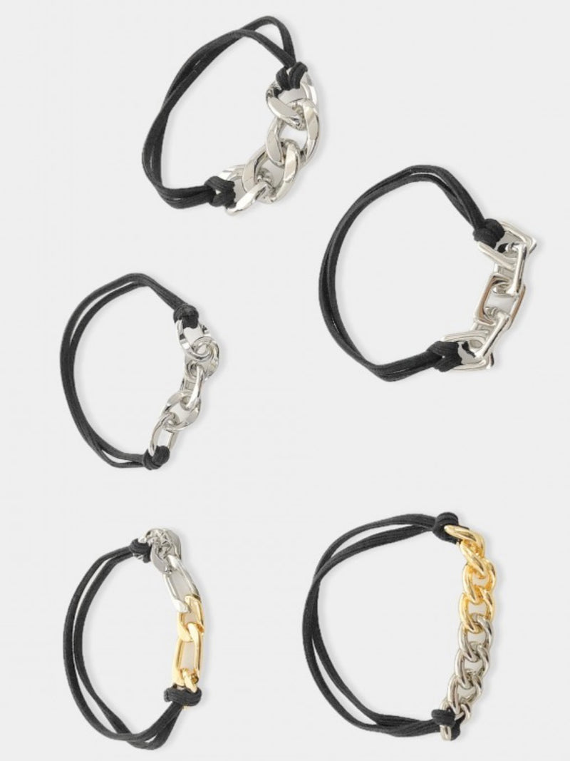 5 Piece Chain Hair Tie / Bracelets