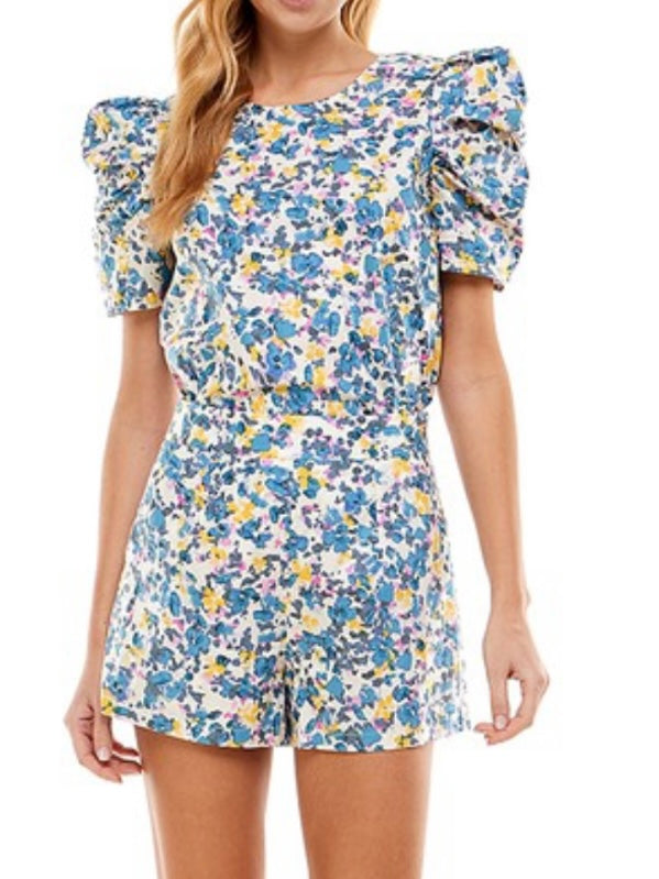 Blue Lilac Floral Blouse