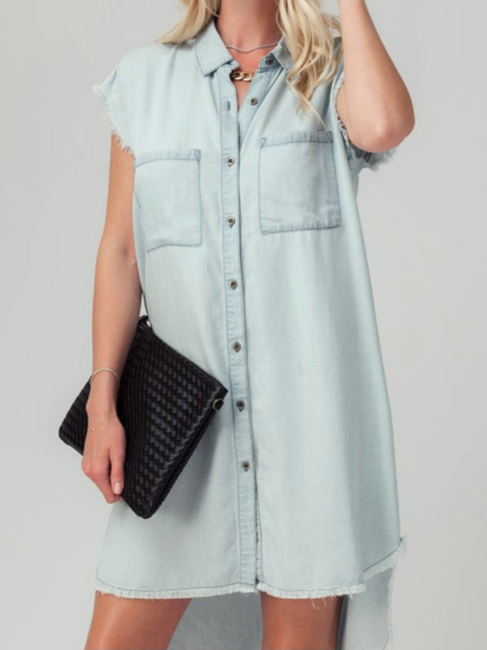 Denim Hi Low Tunic Dress