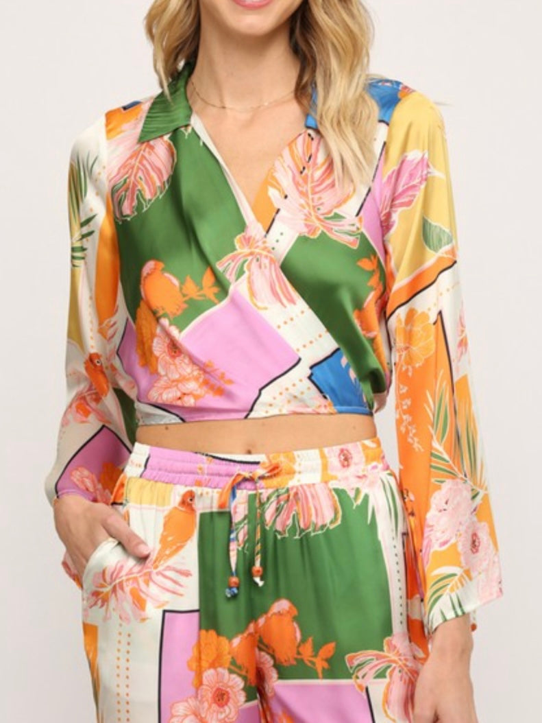 Orange Tropical Pant