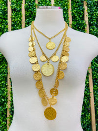 Exquisite KJL Coin Layer Necklace