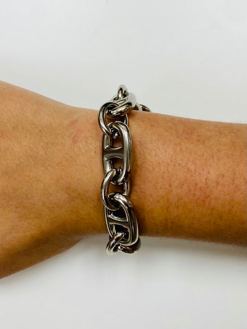 Snakeskin Chain Detail Belt