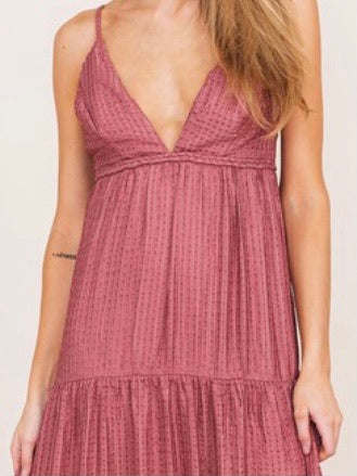 Textured Flair Maxi Dress