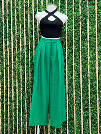 Green Wide Leg Pant