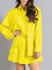 Delicate Bright Yellow Button Down Blouse