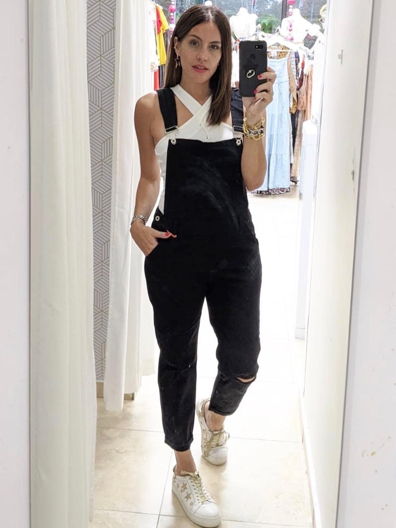 Black Denim Overall