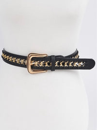 Black Framed Chain Belt