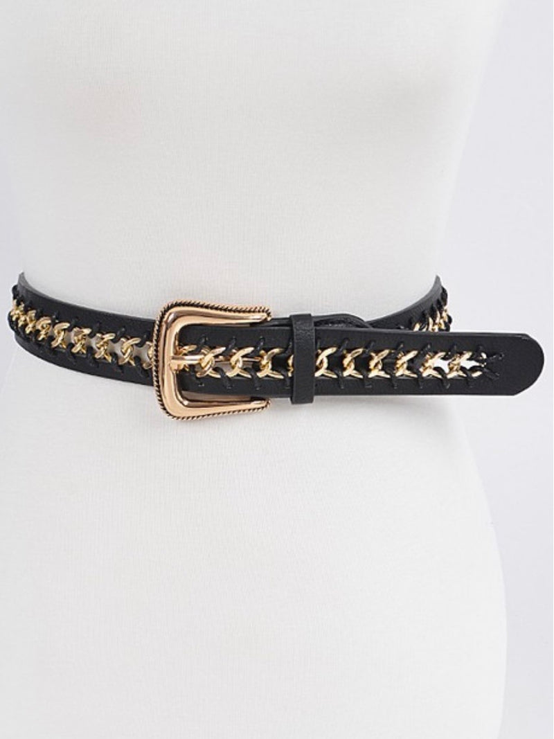 Black Framed Chain Belt