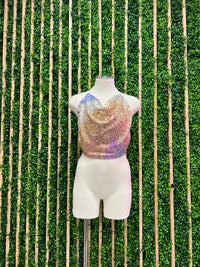 Multi Sequin Crop Top