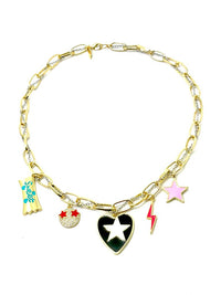 Star Heart Colorful Necklace