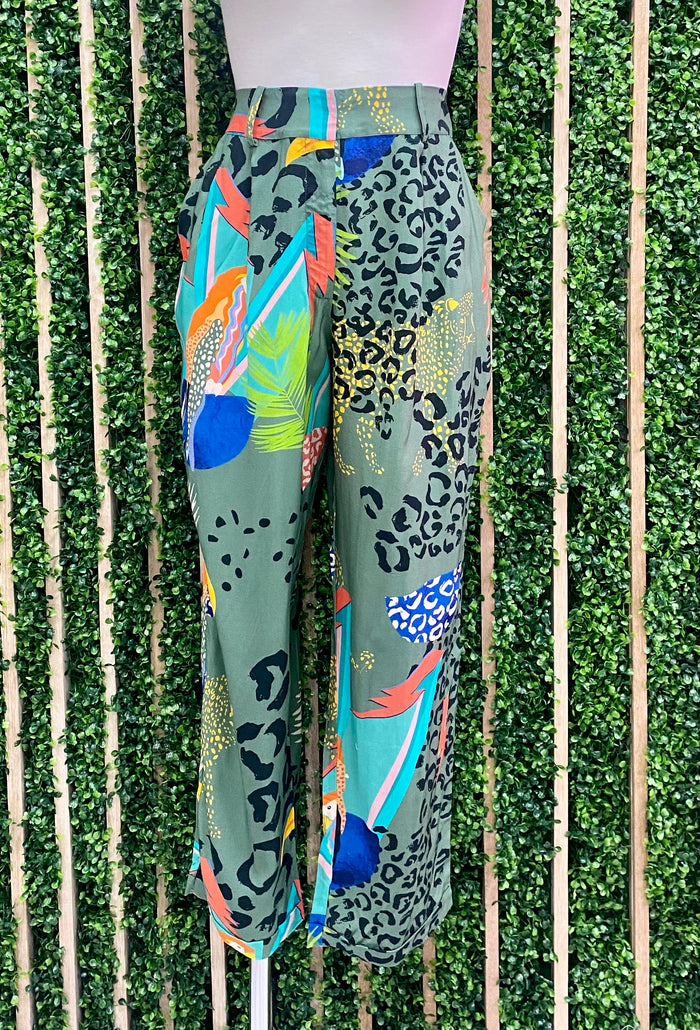 Tropical Print Trousers