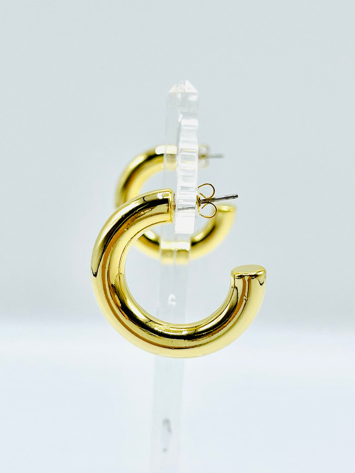 Thick Gold Hoops Medium