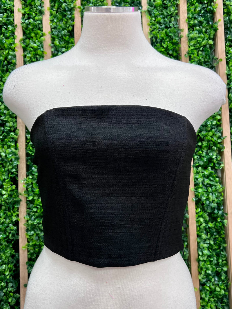 Textures Strapless Top